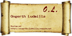 Ongerth Ludmilla névjegykártya